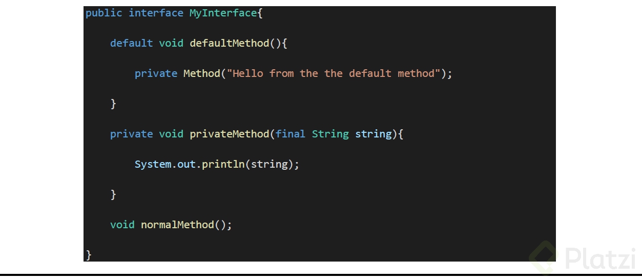 Interfaces en Java 8 y 9 Platzi